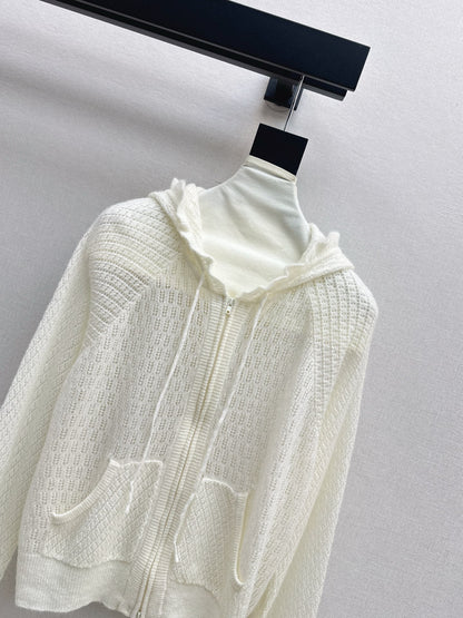 CD 25fw hooded knit cardigan