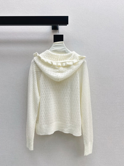 CD 25fw hooded knit cardigan