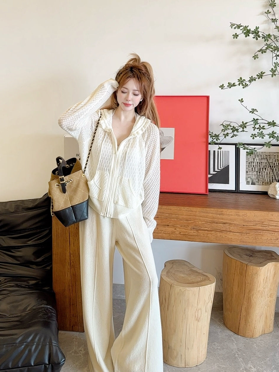 CD 25fw hooded knit cardigan