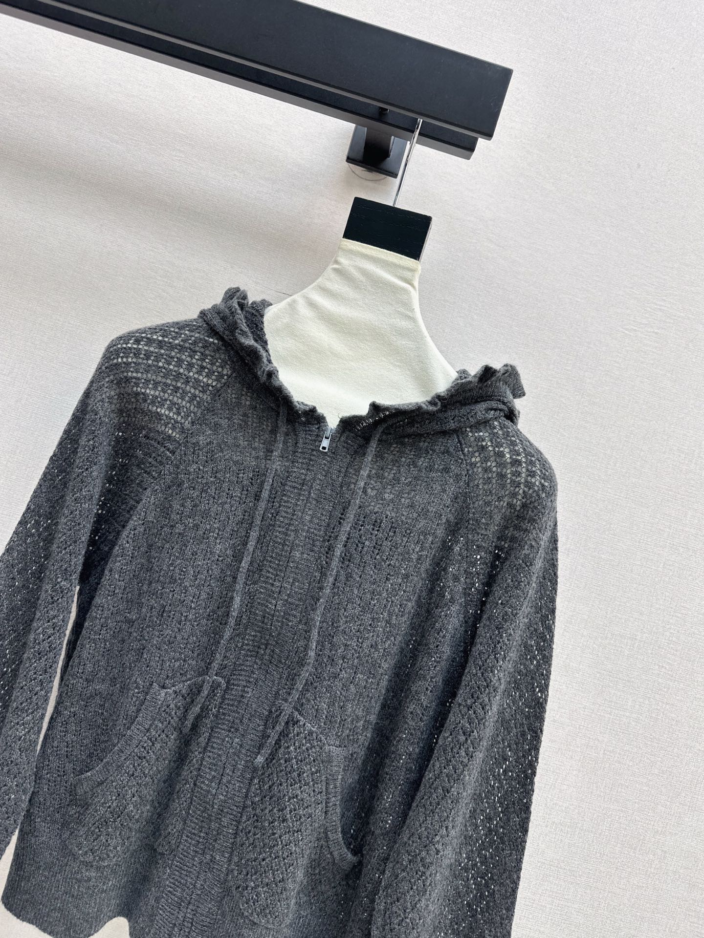 CD 25fw hooded knit cardigan