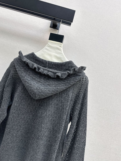 CD 25fw hooded knit cardigan