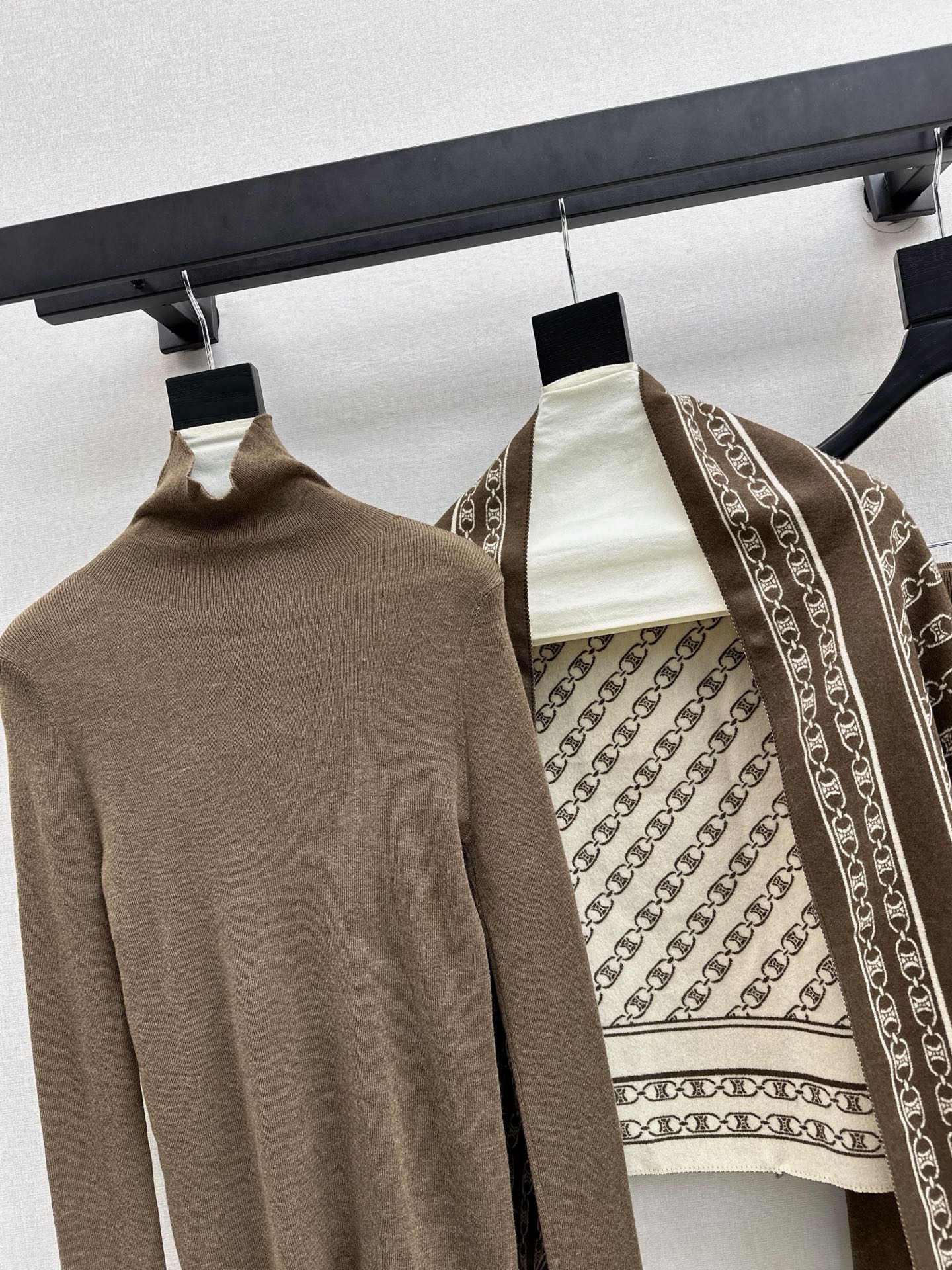 Celi 25fw knit shawl base layer pants set