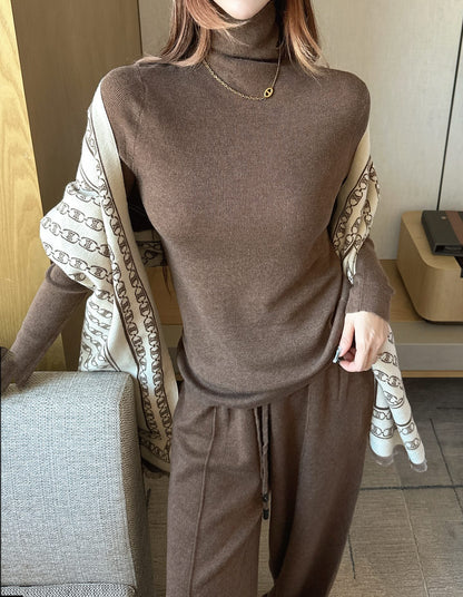 Celi 25fw knit shawl base layer pants set
