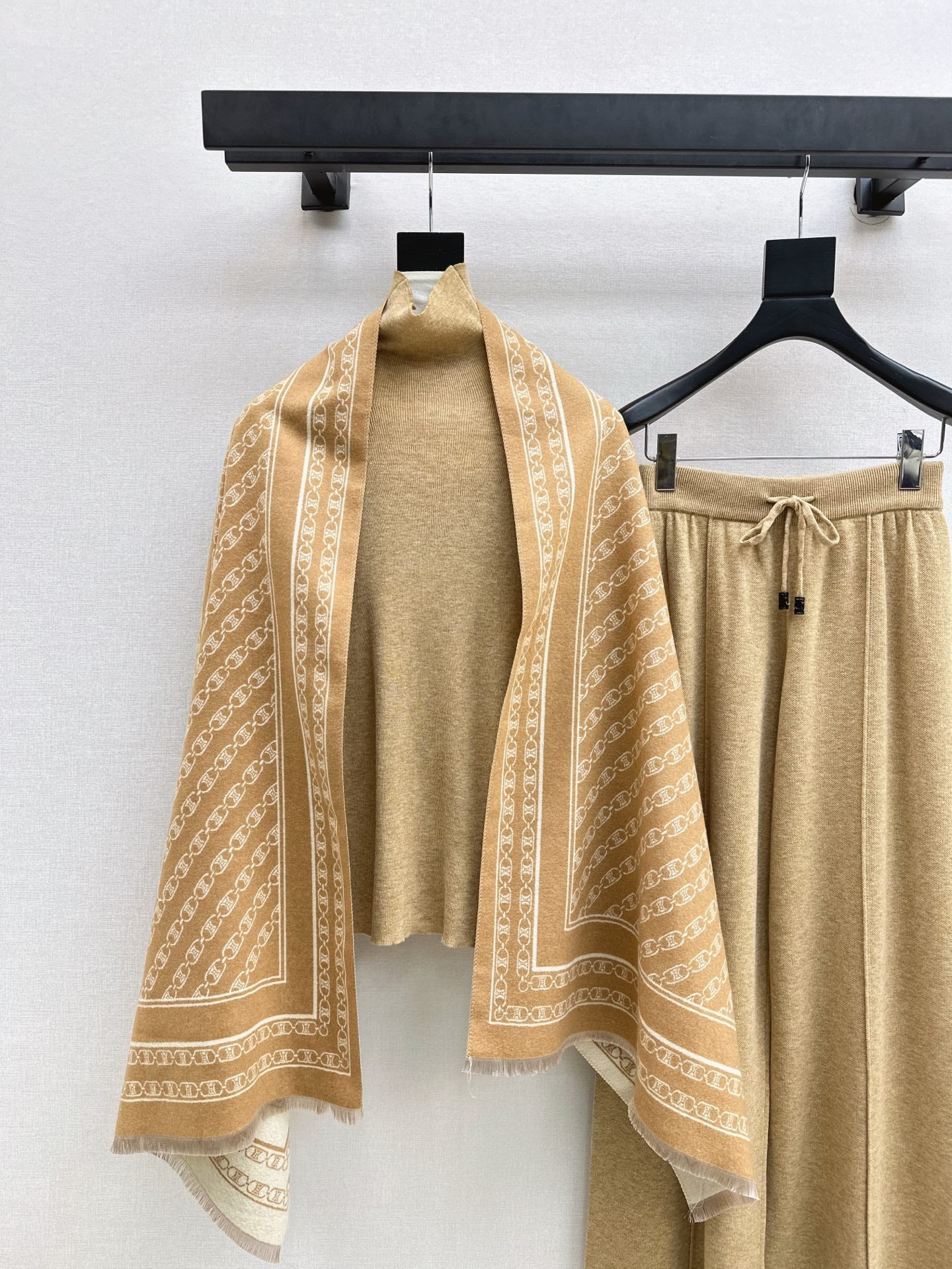 Celi 25fw knit shawl base layer pants set