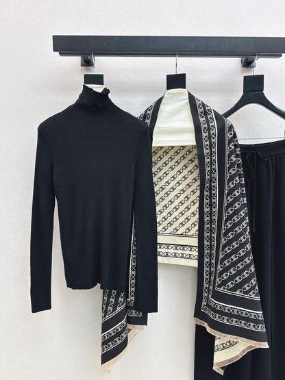 Celi 25fw knit shawl base layer pants set