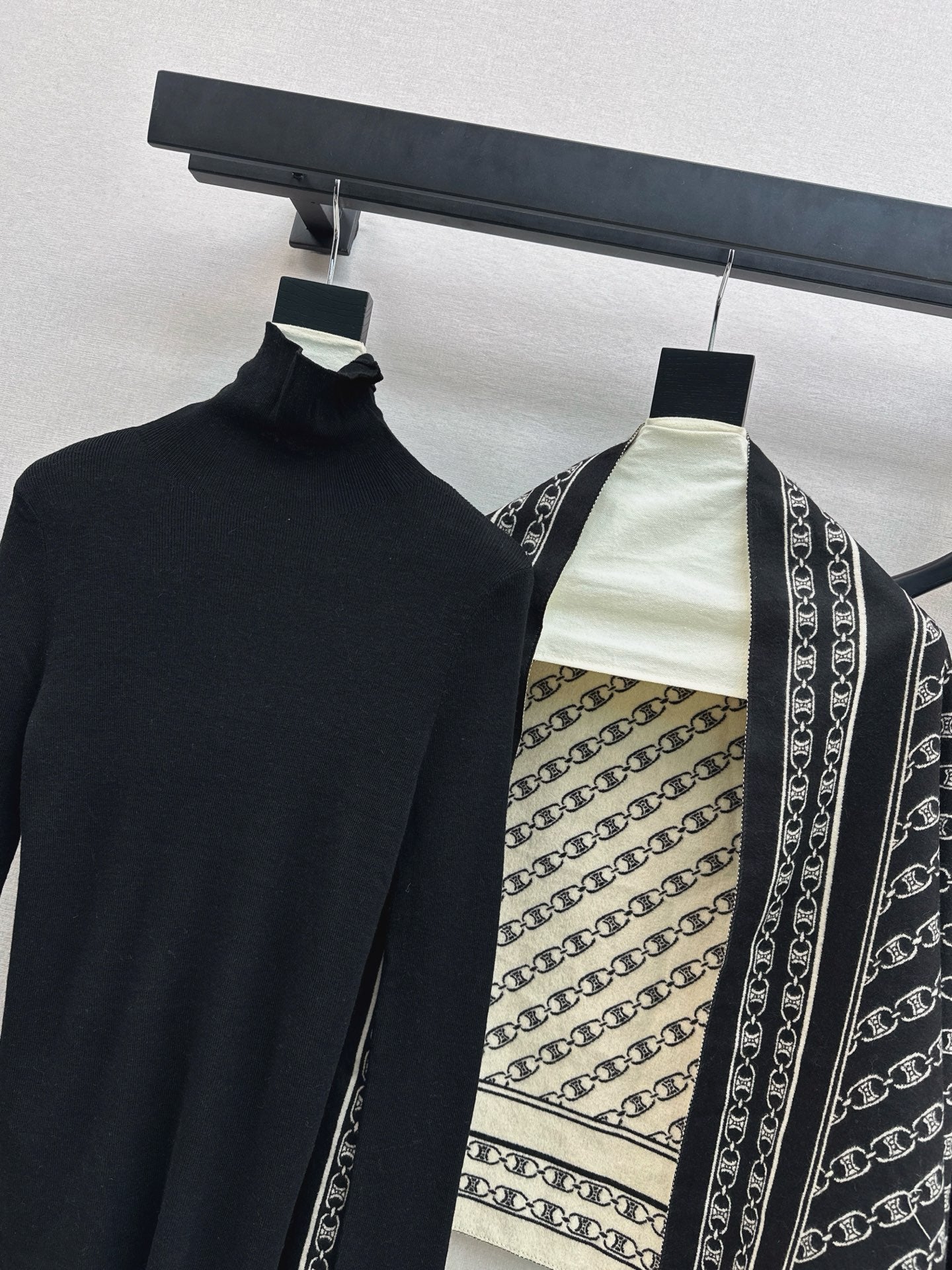 Celi 25fw knit shawl base layer pants set