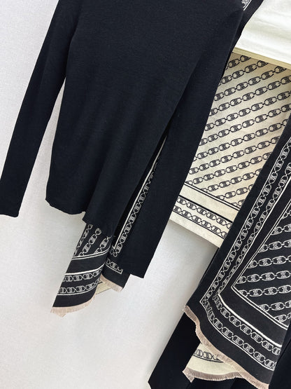 Celi 25fw knit shawl base layer pants set