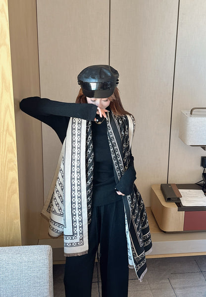 Celi 25fw knit shawl base layer pants set