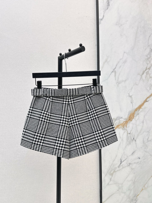 Self 25fw houndstooth short skirts