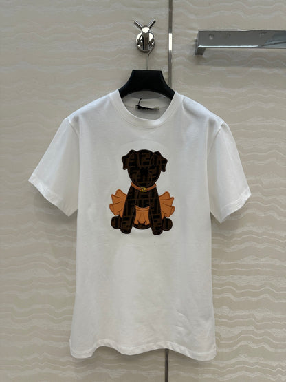 Fend 25fw embroidery t-shirt