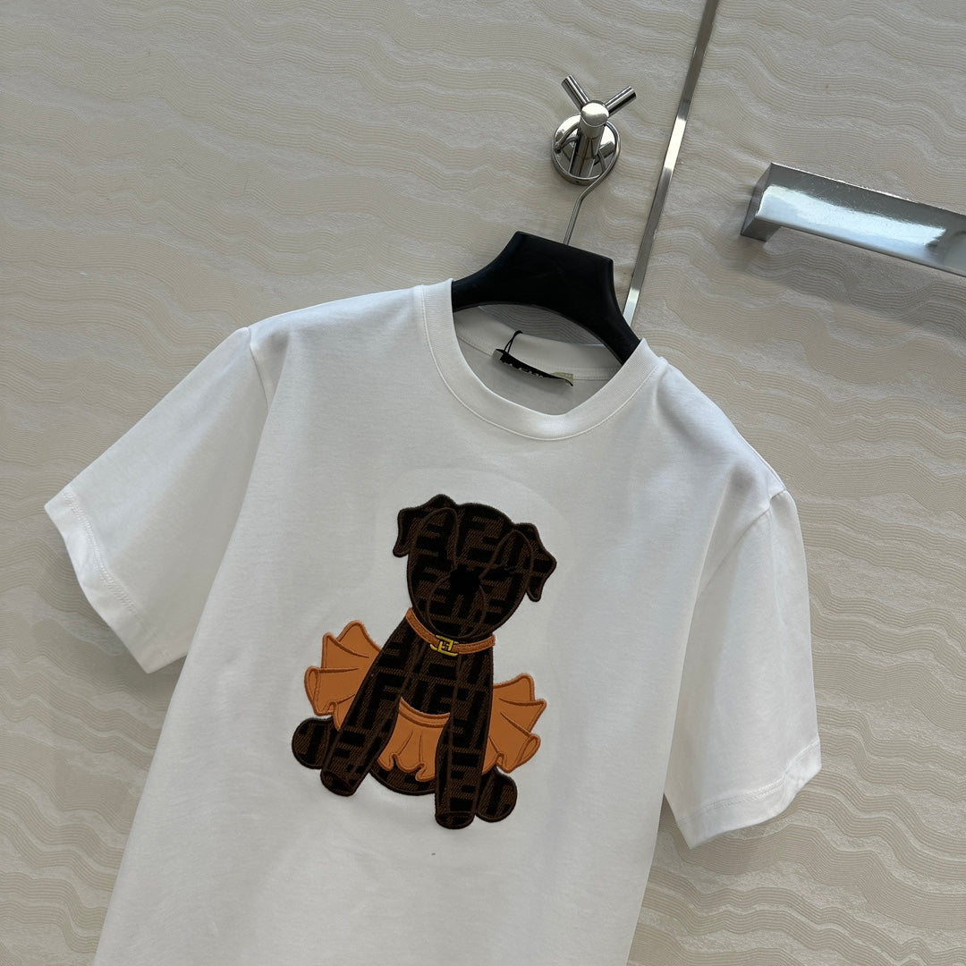 Fend 25fw embroidery t-shirt