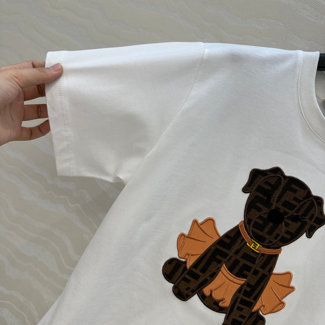 Fend 25fw embroidery t-shirt