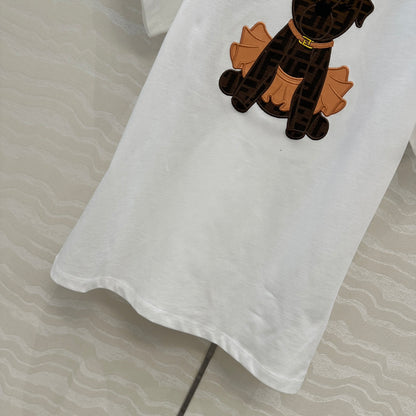 Fend 25fw embroidery t-shirt