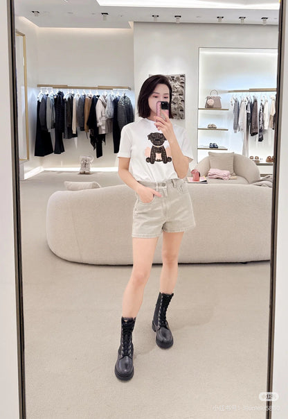 Fend 25fw embroidery t-shirt