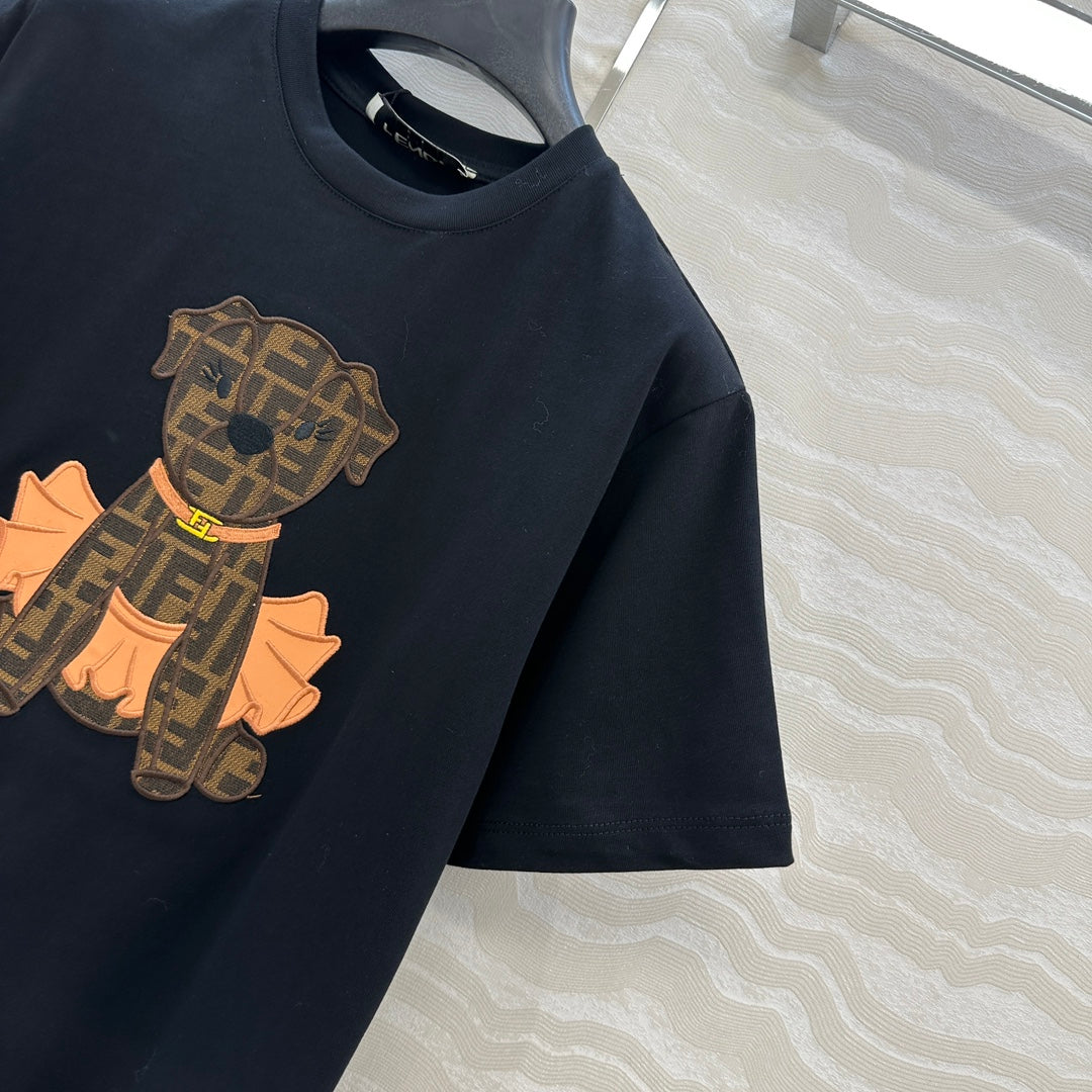 Fend 25fw embroidery t-shirt