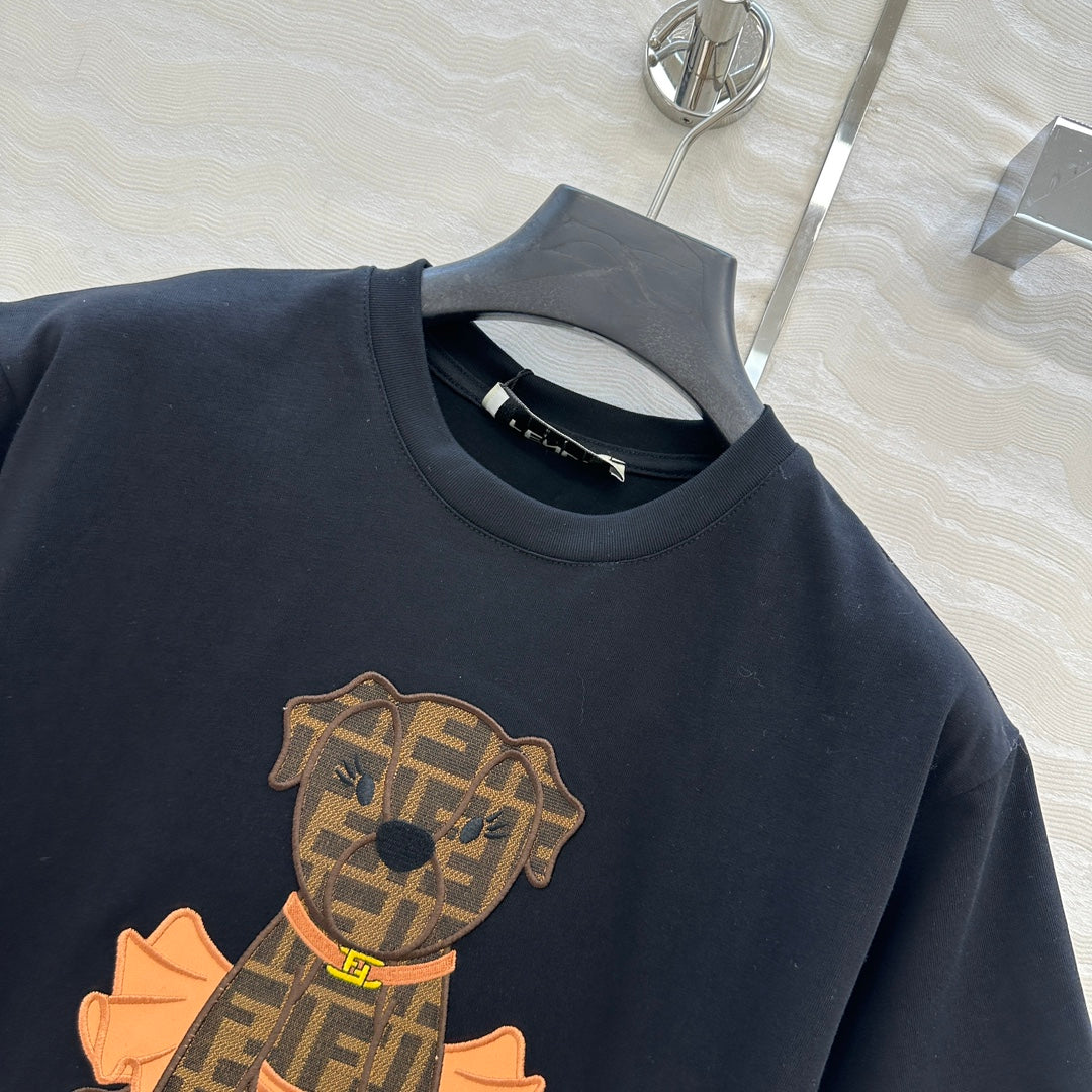 Fend 25fw embroidery t-shirt