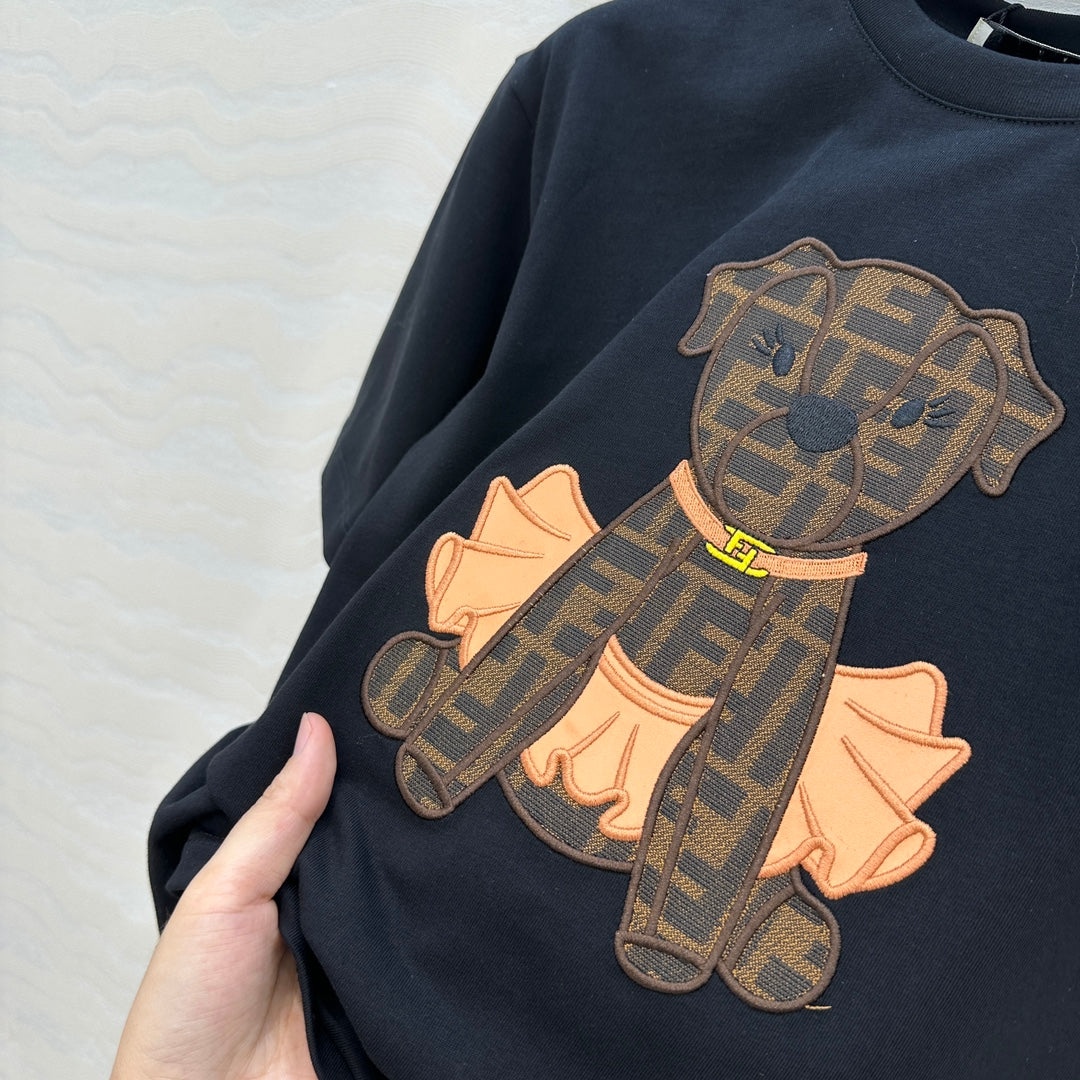 Fend 25fw embroidery t-shirt