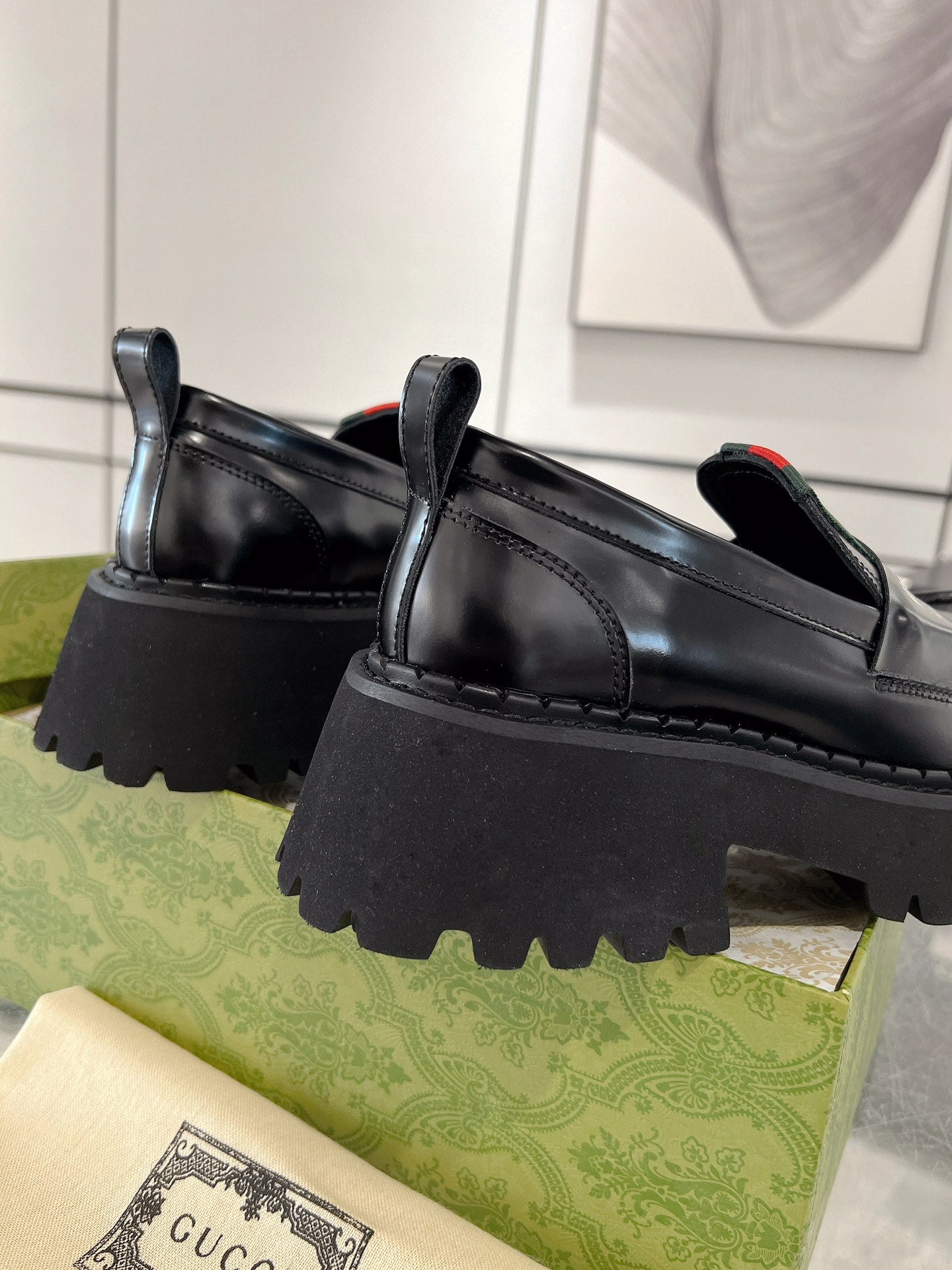 Gucc 25fw platform loafer shoes