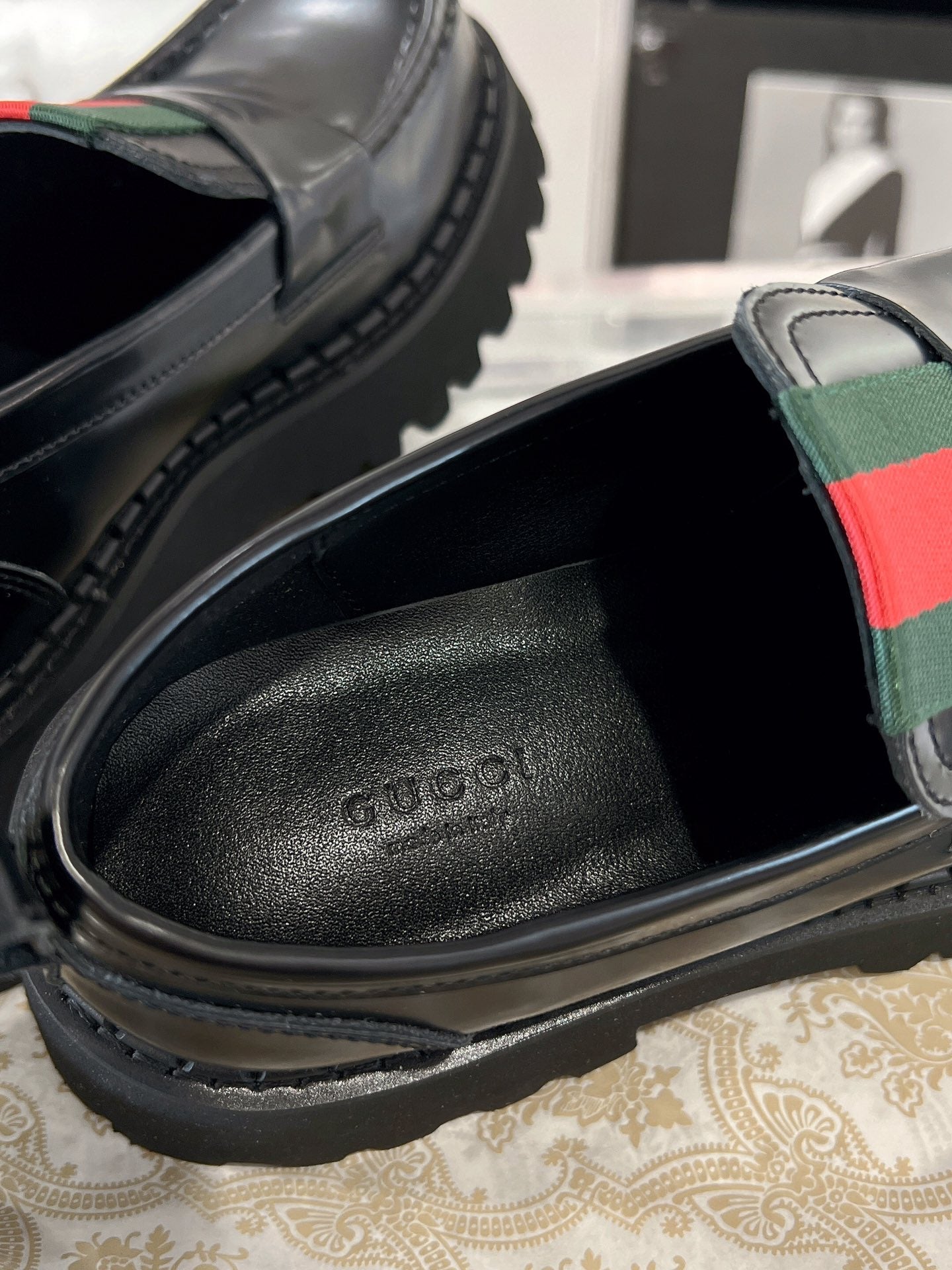 Gucc 25fw platform loafer shoes