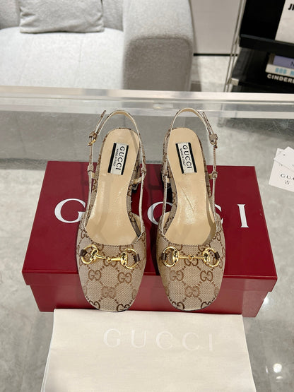 Gucc 25fw slingback chunky heels