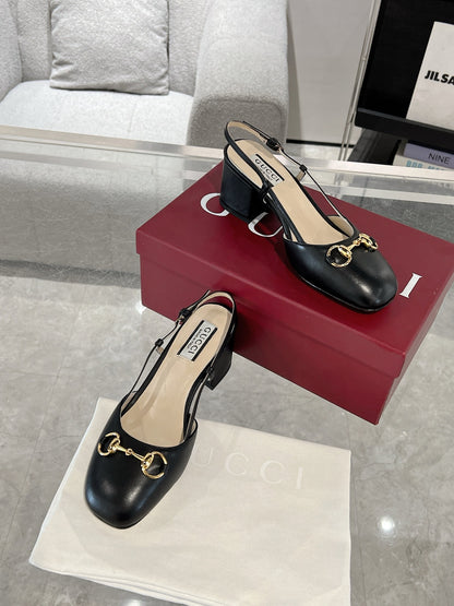 Gucc 25fw slingback chunky heels