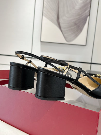 Gucc 25fw slingback chunky heels