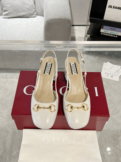 Gucc 25fw slingback chunky heels