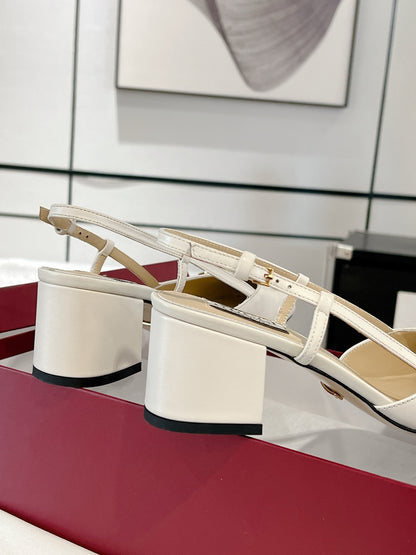 Gucc 25fw slingback chunky heels