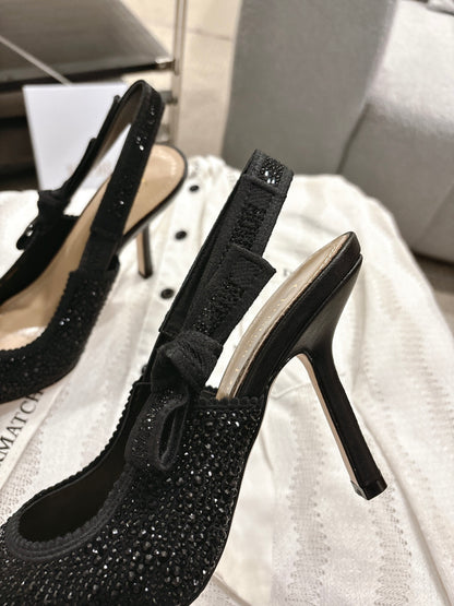 CD 25fw rhinestone slingback heels