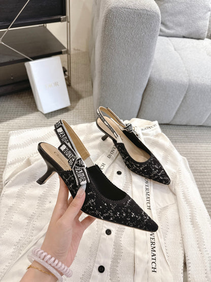 CD 25fw kitten slingback heels