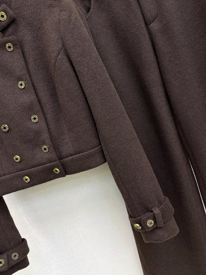 Miu 25fw jacket wide-leg pants set