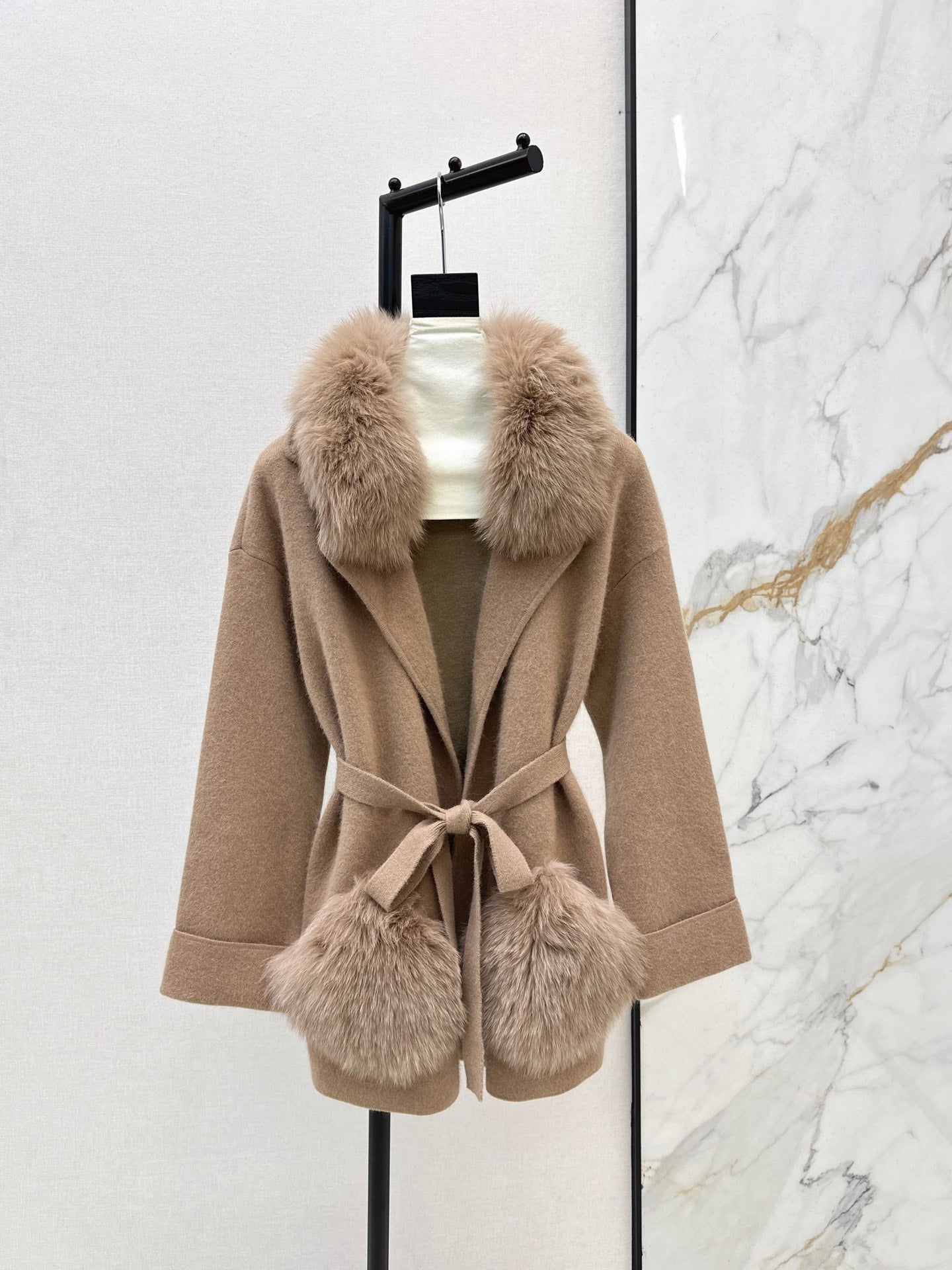 Fend 25fw knit wrap coats