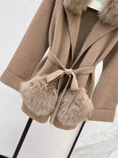 Fend 25fw knit wrap coats