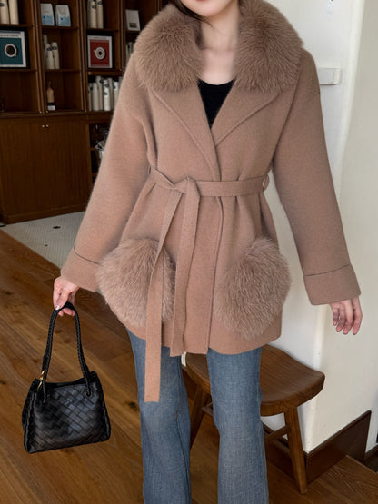 Fend 25fw knit wrap coats
