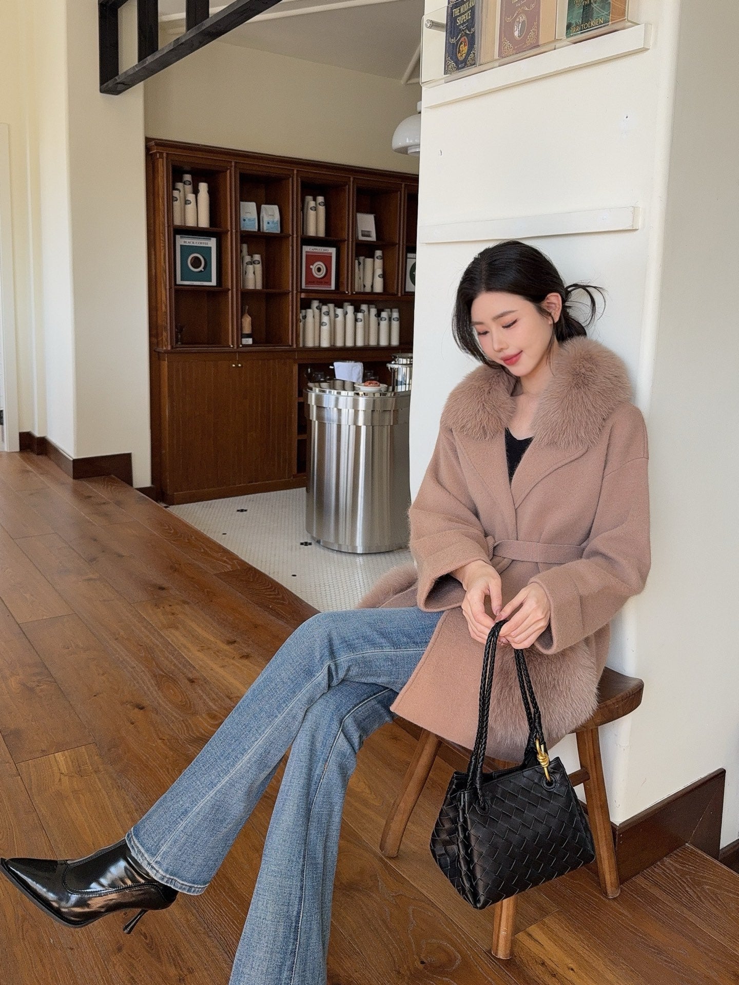 Fend 25fw knit wrap coats