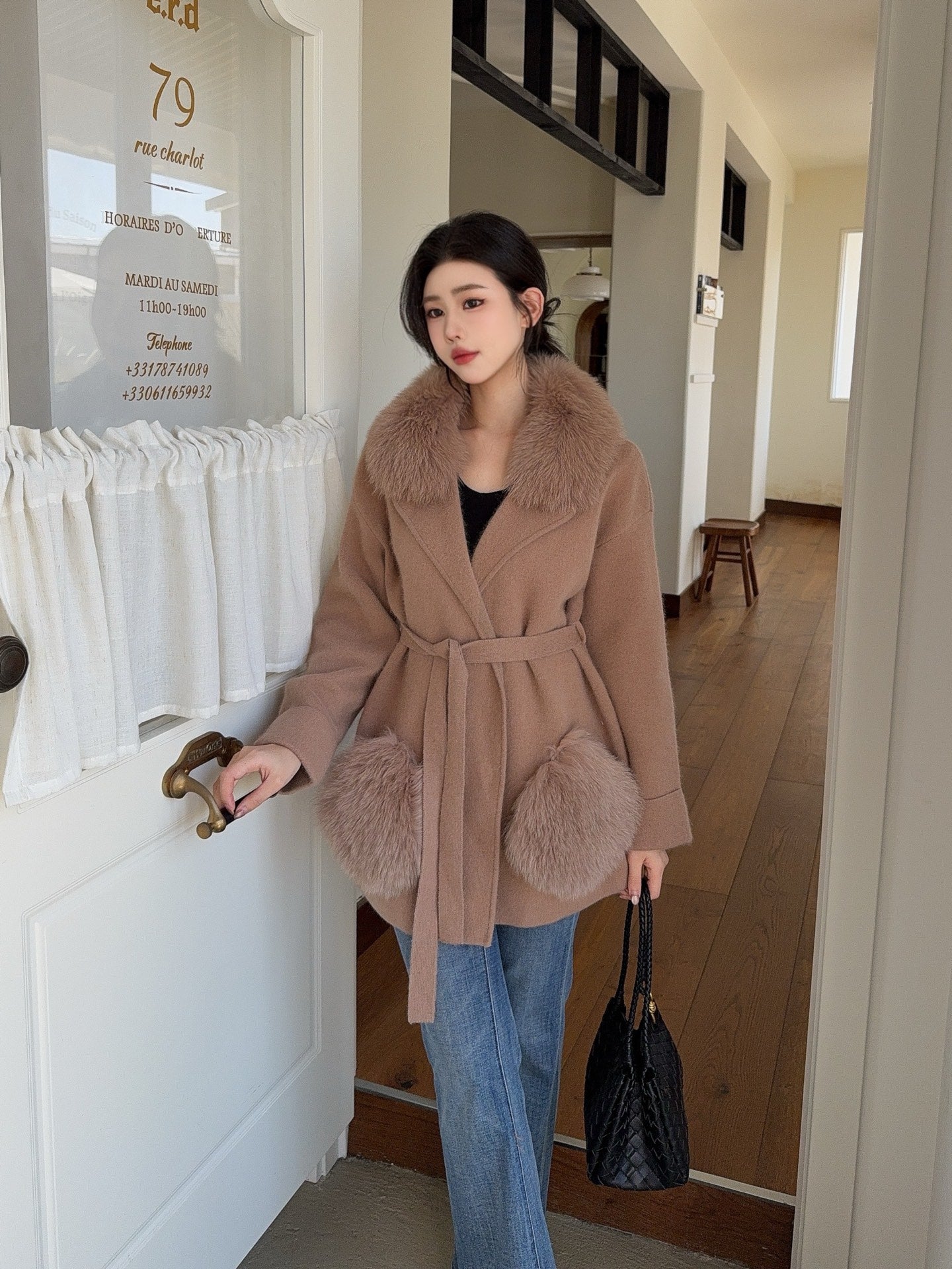 Fend 25fw knit wrap coats
