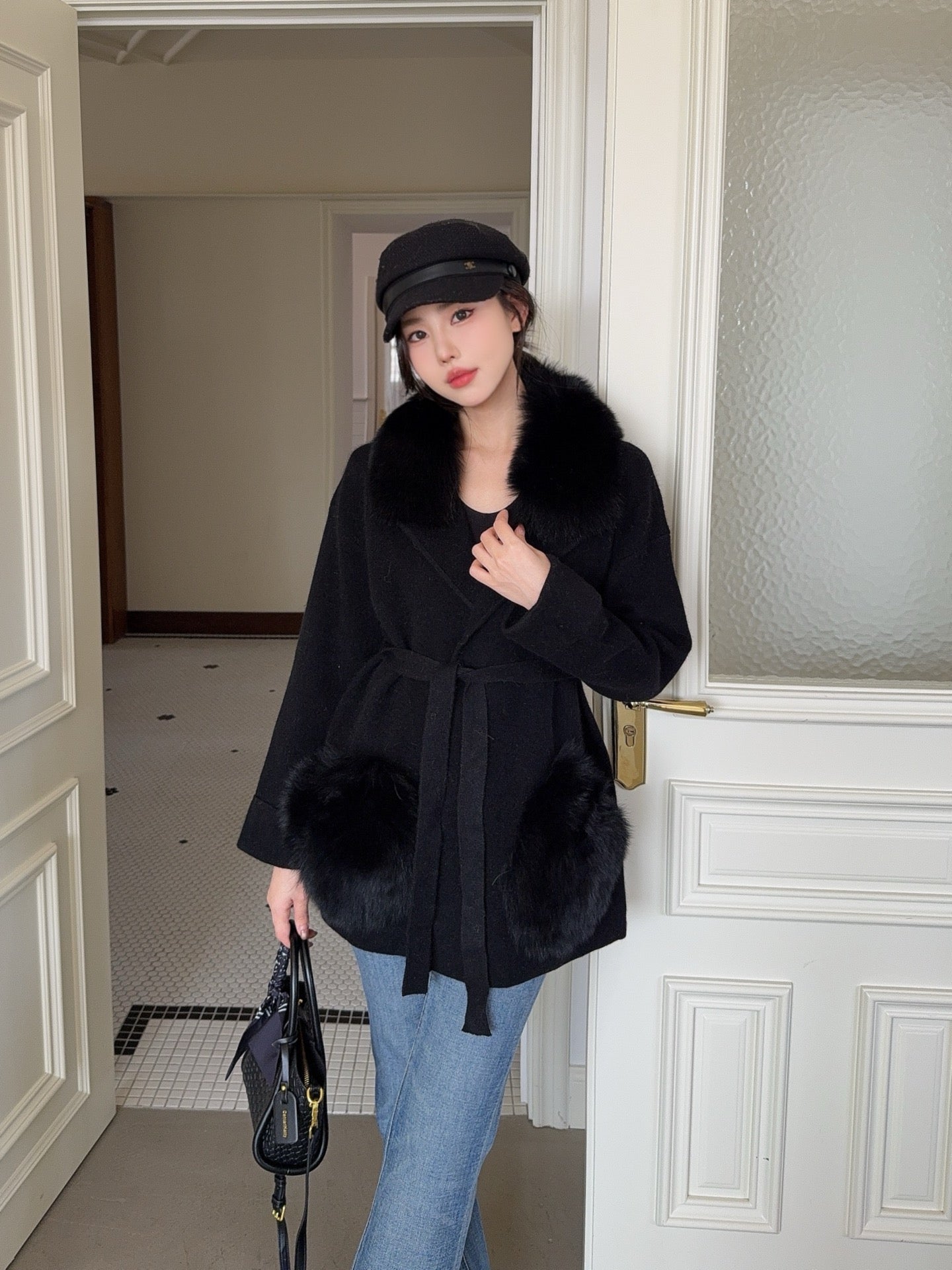 Fend 25fw knit wrap coats