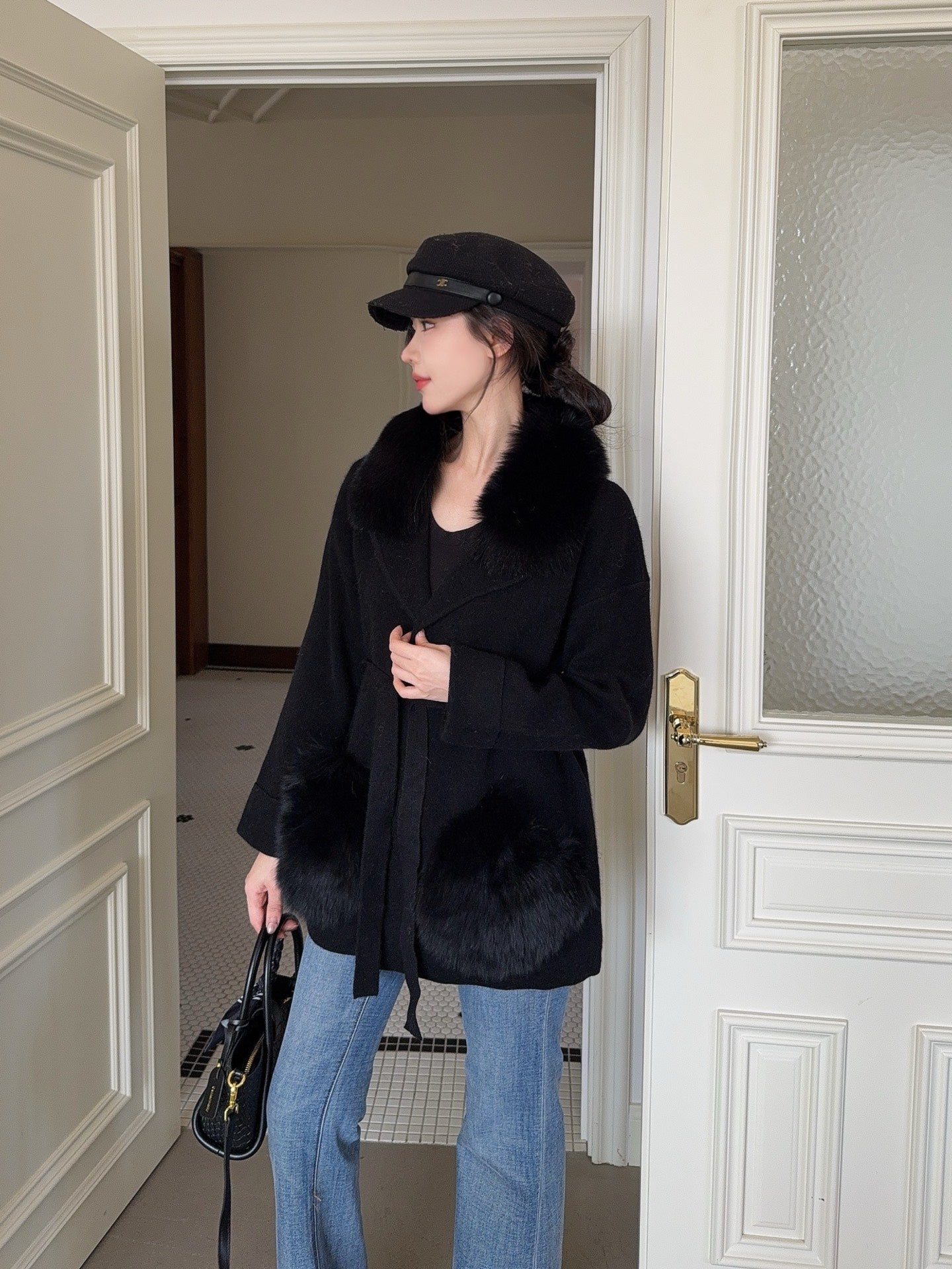 Fend 25fw knit wrap coats