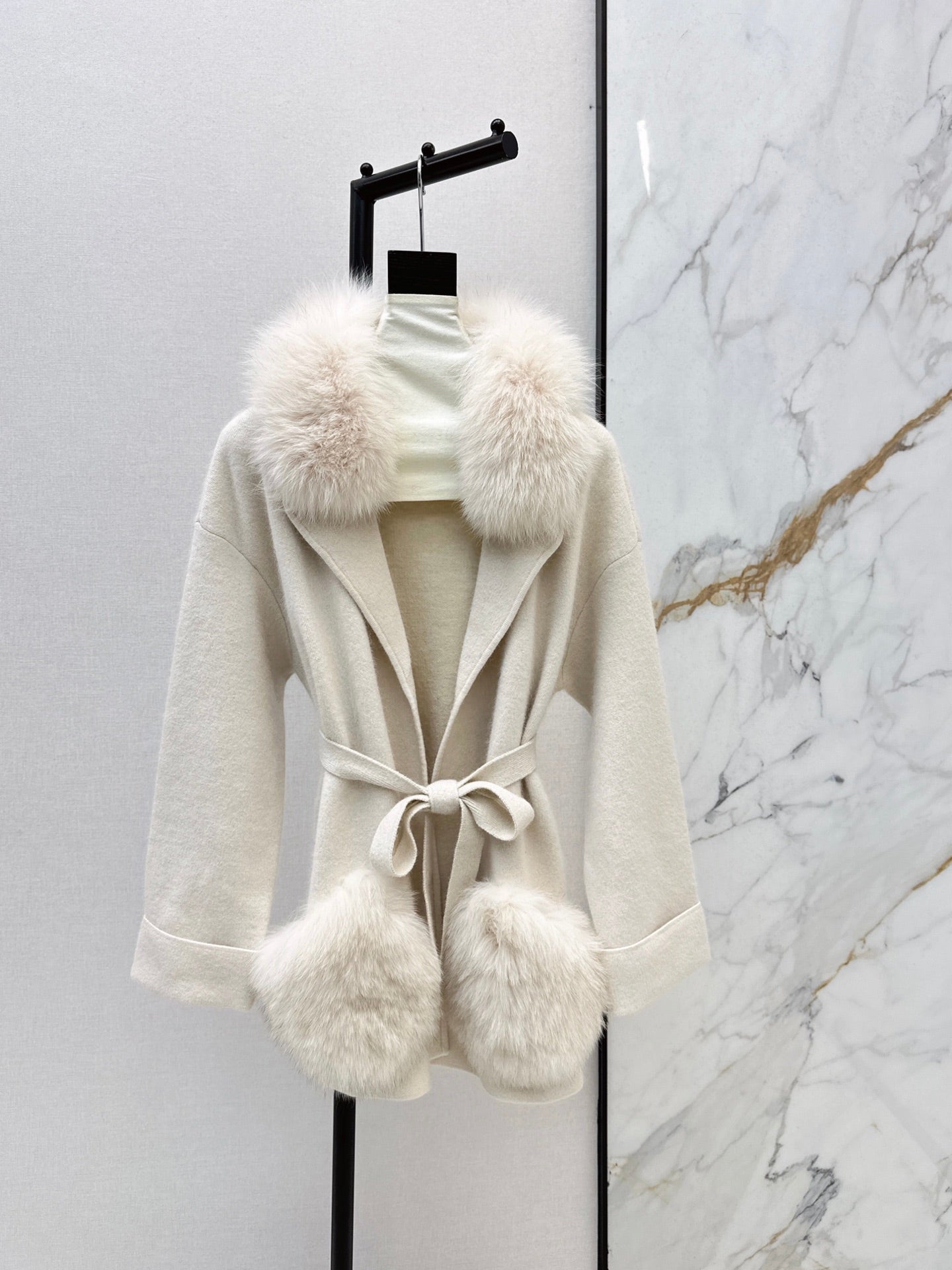 Fend 25fw knit wrap coats