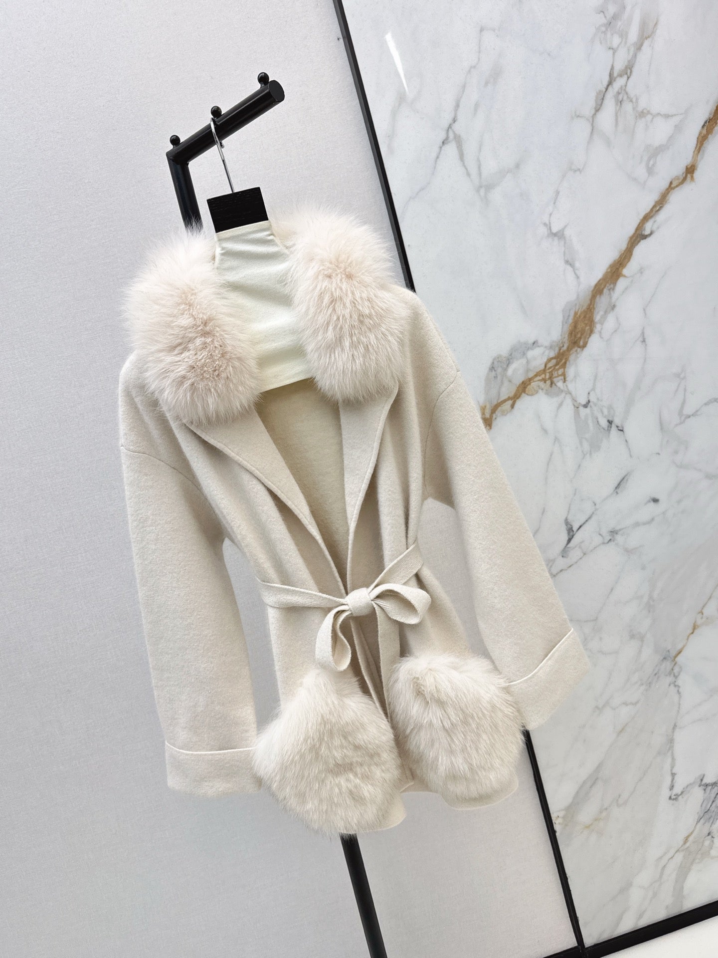 Fend 25fw knit wrap coats