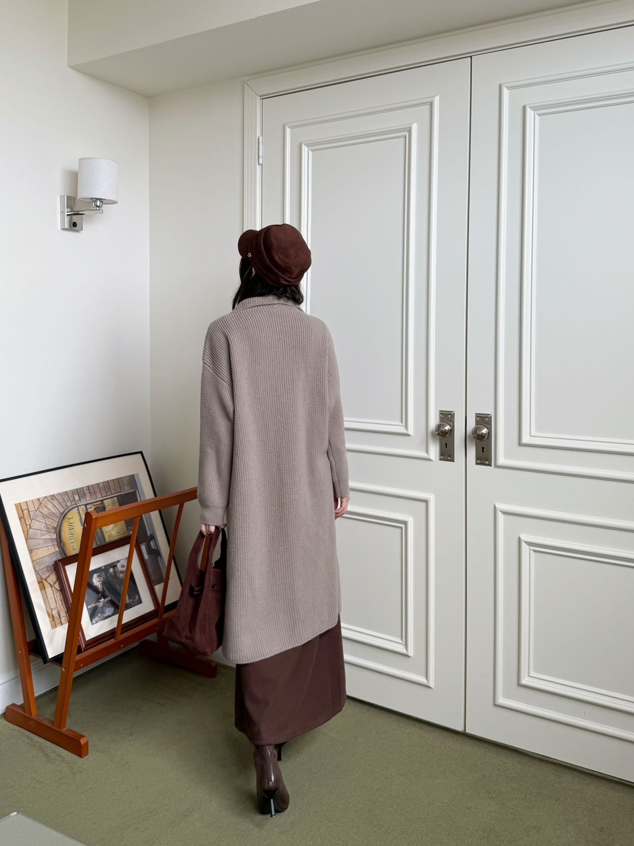 Chan 25fw knit overcoats