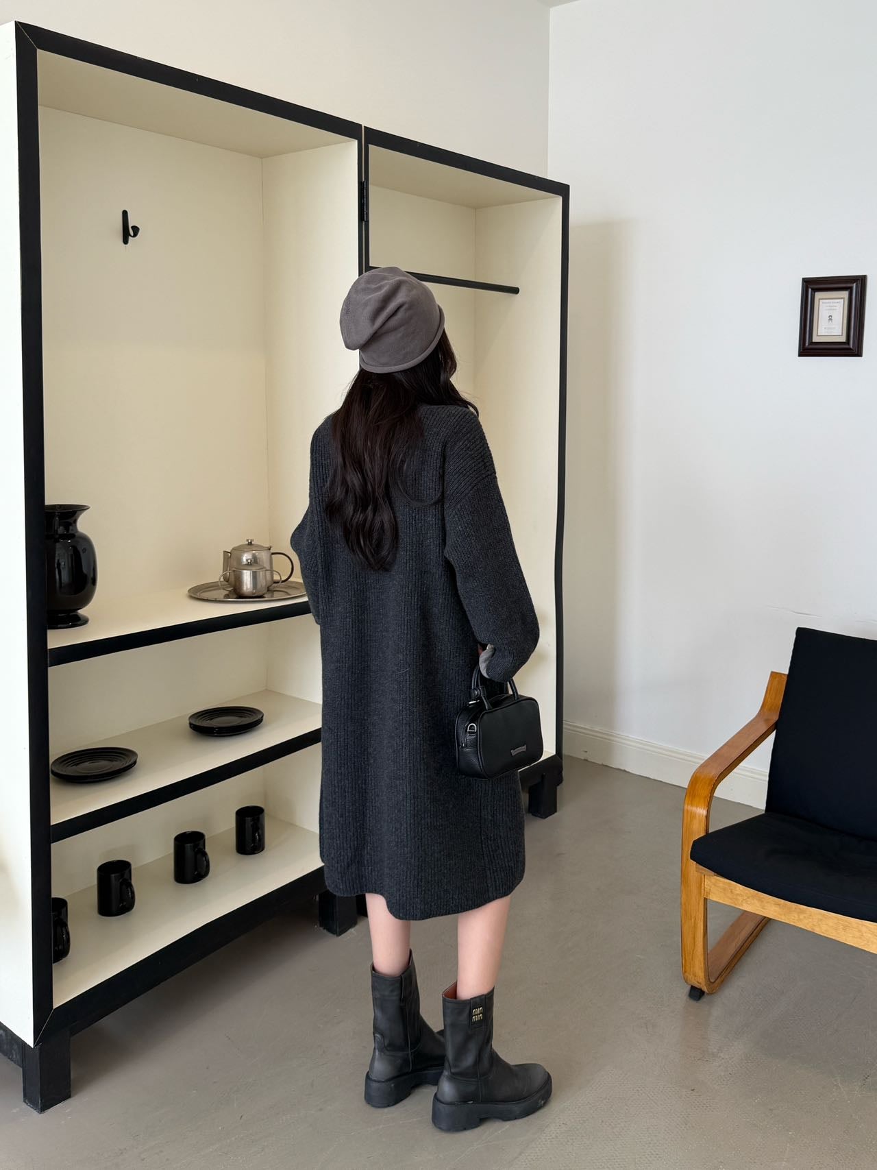 Chan 25fw knit overcoats