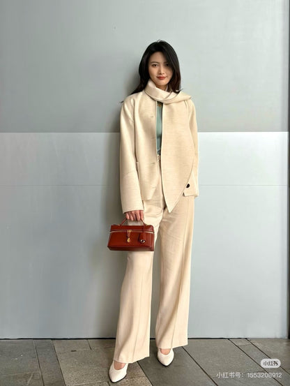 Loro 25fw wool jacket+scarf