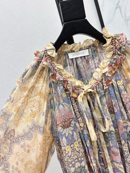 Zimm 25fw print blouse