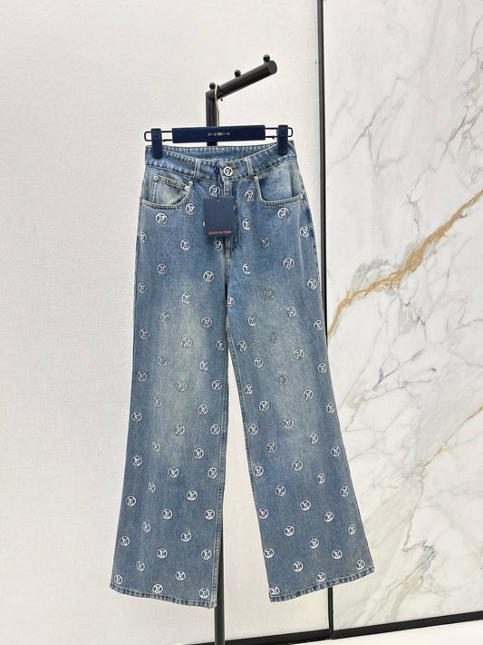 Loui 25fw embroidery denim pants