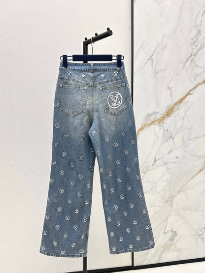 Loui 25fw embroidery denim pants