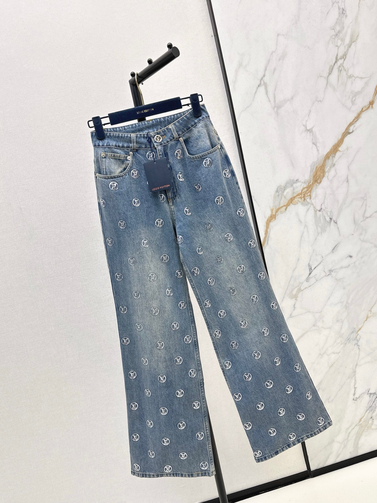 Loui 25fw embroidery denim pants