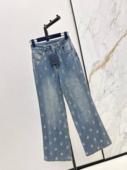 Loui 25fw embroidery denim pants
