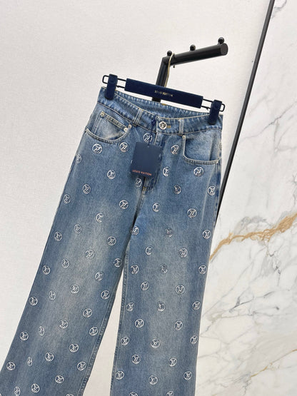 Loui 25fw embroidery denim pants