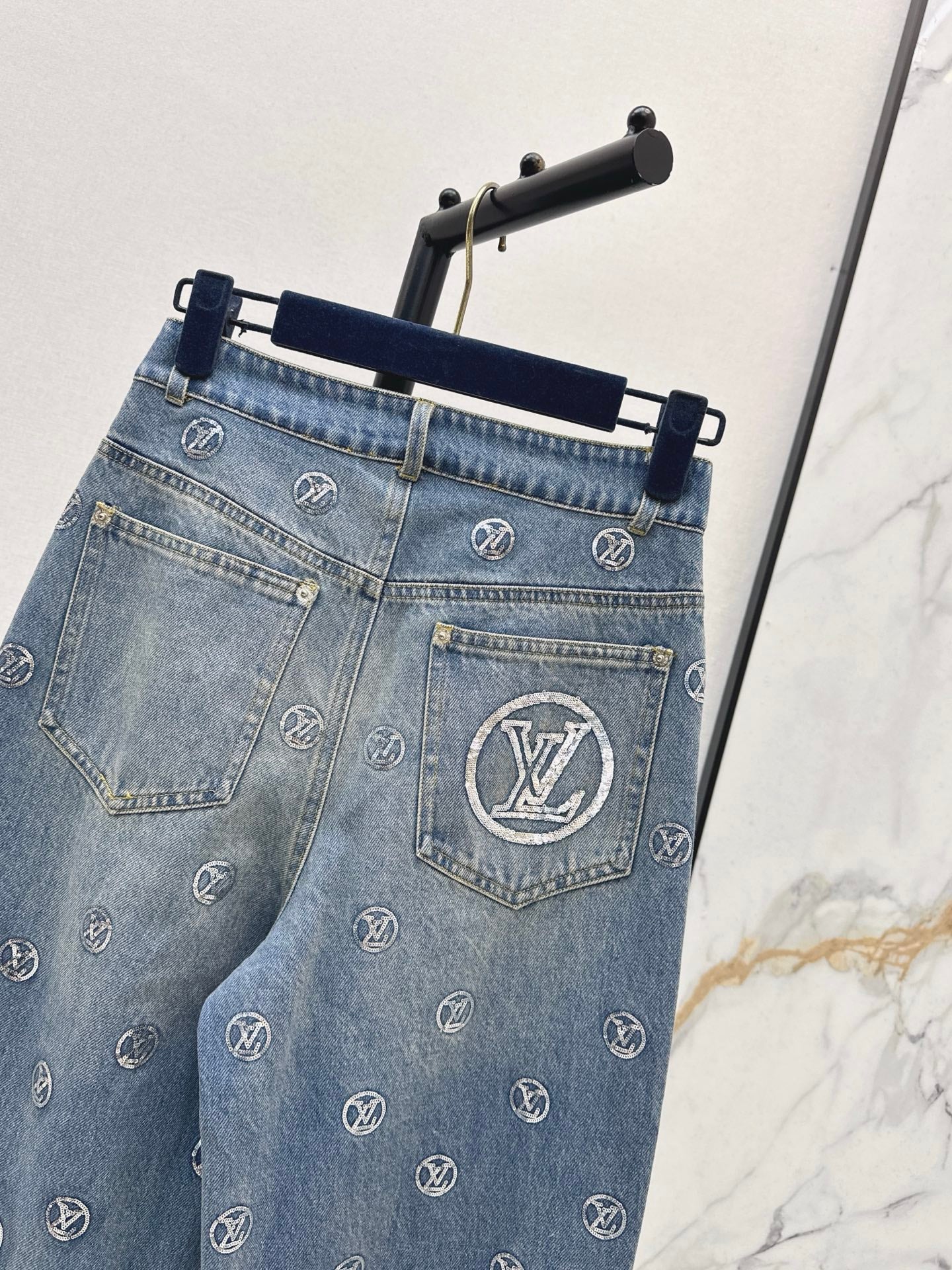 Loui 25fw embroidery denim pants